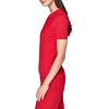 image:imageKarl Lagerfeld Womens Short Sleeve Round Neck Ribbed Sweater TeeAdmiral Red