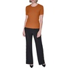 image:imageKarl Lagerfeld Womens Short Sleeve Round Neck Ribbed Sweater TeeBronze