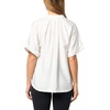 image:imageKarl Lagerfeld Womens Short Sleeve Slub Rayon Casual Light Weight BlouseSoft White