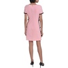 image:imageKarl Lagerfeld Womens Short Sleeve Square Neck Bow Embellished Shift Mini DressAlmond BlossomBlack