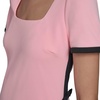 image:imageKarl Lagerfeld Womens Short Sleeve Square Neck Bow Embellished Shift Mini DressAlmond BlossomBlack