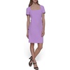 image:imageKarl Lagerfeld Womens Short Sleeve Square Neck Bow Embellished Shift Mini DressIris