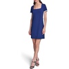 image:imageKarl Lagerfeld Womens Short Sleeve Square Neck Bow Embellished Shift Mini DressMaritimeSoft White