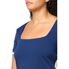 image:imageKarl Lagerfeld Womens Short Sleeve Square Neck Bow Embellished Shift Mini DressMaritimeSoft White