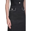 image:imageKarl Lagerfeld Womens Short Sleeve Stretch Texture Knit Tweed Aline DressBlack