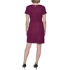 image:imageKarl Lagerfeld Womens Short Sleeve Stretch Texture Knit Tweed Aline DressWine