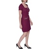 image:imageKarl Lagerfeld Womens Short Sleeve Stretch Texture Knit Tweed Aline DressWine