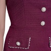 image:imageKarl Lagerfeld Womens Short Sleeve Stretch Texture Knit Tweed Aline DressWine