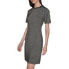 image:imageKarl Lagerfeld Womens Short Sleeve Stretchy Sweater DressBlackGold Lurex