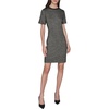 image:imageKarl Lagerfeld Womens Short Sleeve Stretchy Sweater DressBlackGold Lurex