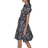 image:imageKarl Lagerfeld Womens Short Sleeve Surplice Neck Faux Wrap Belted Mini DressBlack Multi