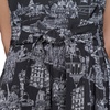 image:imageKarl Lagerfeld Womens Short Sleeve Surplice Neck Faux Wrap Belted Mini DressBlack Multi