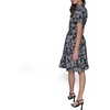 image:imageKarl Lagerfeld Womens Short Sleeve Surplice Neck Faux Wrap Belted Mini DressBlack Multi
