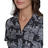 image:imageKarl Lagerfeld Womens Short Sleeve Surplice Neck Faux Wrap Belted Mini DressBlack Multi