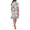 image:imageKarl Lagerfeld Womens Short Sleeve Surplice Neck Faux Wrap Belted Mini DressSoft White Floral