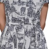 image:imageKarl Lagerfeld Womens Short Sleeve Surplice Neck Faux Wrap Belted Mini DressSoft WhiteBlack Multi