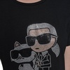 image:imageKarl Lagerfeld Womens Short Sleeve Trendy Bling Logo Choupette TShirtBlack