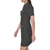 image:imageKarl Lagerfeld Womens Short Sleeve Twisted Metallic Tweed Sheath DressBlackGold Multi