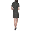 image:imageKarl Lagerfeld Womens Short Sleeve Twisted Metallic Tweed Sheath DressBlackGold Multi