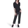 image:imageKarl Lagerfeld Womens Short Sleeve VNeck Crystal Button SweaterBlack