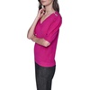 image:imageKarl Lagerfeld Womens Short Sleeve VNeck Crystal Button SweaterBright Jewel Pink