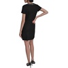 image:imageKarl Lagerfeld Womens Short Sleeve VNeck Embellished Tweed Sheath Mini DressBlack