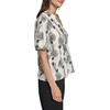 image:imageKarl Lagerfeld Womens Short Sleeve VNeck Whimsical All Over Floral Lace BlouseBisque