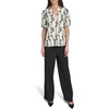 image:imageKarl Lagerfeld Womens Short Sleeve VNeck Whimsical All Over Floral Lace BlouseBisque
