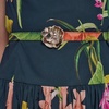 image:imageKarl Lagerfeld Womens Sleeveless Boat Neck Drop Waist Belted Midi DressMarinePink Sherbet Combo
