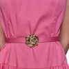 image:imageKarl Lagerfeld Womens Sleeveless Boat Neck Drop Waist Belted Midi DressPink Sherbert