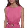 image:imageKarl Lagerfeld Womens Sleeveless Boat Neck Drop Waist Belted Midi DressPink Sherbert