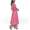 image:imageKarl Lagerfeld Womens Sleeveless Boat Neck Drop Waist Belted Midi DressPink Sherbert
