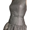 image:imageKarl Lagerfeld Womens Sleeveless Boat Neck Drop Waist Belted Midi DressSilver