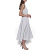 image:imageKarl Lagerfeld Womens Sleeveless Boat Neck Drop Waist Belted Midi DressSoft White
