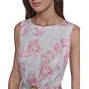 image:imageKarl Lagerfeld Womens Sleeveless Boat Neck Drop Waist Belted Midi DressSoft WhitePink Sherbert Multi