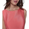 image:imageKarl Lagerfeld Womens Sleeveless Boat Neck Drop Waist Belted Midi DressSunset Coral
