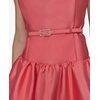 image:imageKarl Lagerfeld Womens Sleeveless Boat Neck Drop Waist Belted Midi DressSunset Coral