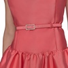 image:imageKarl Lagerfeld Womens Sleeveless Boat Neck Drop Waist Belted Midi DressSunset Coral