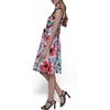 image:imageKarl Lagerfeld Womens Sleeveless Collared Faux Wrap Midi DressSoft WhiteBlackHydrangea