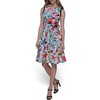 image:imageKarl Lagerfeld Womens Sleeveless Collared Faux Wrap Midi DressSoft WhiteBlackHydrangea