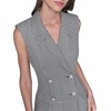 image:imageKarl Lagerfeld Womens Sleeveless Collared Heatset Houndstooth DressBlackSoft White