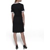 image:imageKarl Lagerfeld Womens Sleeveless Collared Two Toned Button Front Midi Dress with Rope BeltBlackSoft White