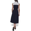 image:imageKarl Lagerfeld Womens Sleeveless Collared Two Toned Button Front Midi Dress with Rope BeltMarineSoft White