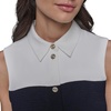 image:imageKarl Lagerfeld Womens Sleeveless Collared Two Toned Button Front Midi Dress with Rope BeltMarineSoft White