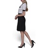 image:imageKarl Lagerfeld Womens Sleeveless Collared Two Toned Button Front Midi Dress with Rope BeltSoft WhiteBlack