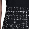 image:imageKarl Lagerfeld Womens Sleeveless Contrast Grid Tweed Skirt Aline DressBlack Soft White
