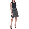 image:imageKarl Lagerfeld Womens Sleeveless Contrast Grid Tweed Skirt Aline DressBlack Soft White