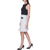 image:imageKarl Lagerfeld Womens Sleeveless Contrast Grid Tweed Skirt Aline DressSoft White Black