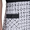 image:imageKarl Lagerfeld Womens Sleeveless Contrast Grid Tweed Skirt Aline DressSoft White Black
