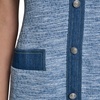 image:imageKarl Lagerfeld Womens Sleeveless Crew Neck Denim Tweed Mini DressLight Blue Multi